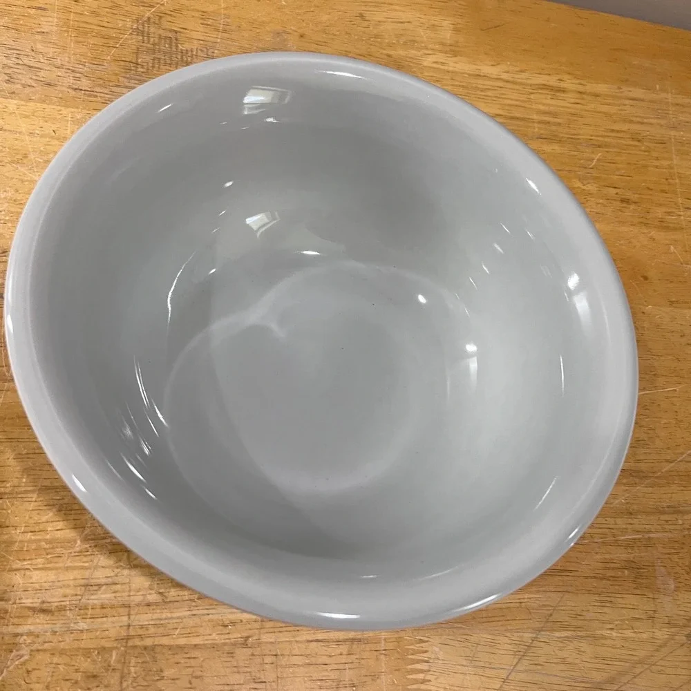 Fiesta Pearl Gray Covered Casserole Dish Round Ceramic Serving Bowl Vtg Style